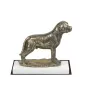 Rottweiler, Bouvier allemand II - statuette de chien, figurine sur un socle blanc, trophée pour exposition de chiens de la marque Art-Dog