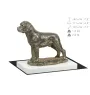 Rottweiler II - Hundestatue, Figur auf weißem Sockel, Trophäe für die Art-Dog-Hundeaustellung.