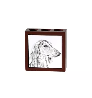 Saluki, Lévrier persan I - porte-stylo avec chien, organiseur de bureau avec impression, décoration de bureau personnalisée de la marque Art-Dog