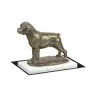 Rottweiler, Rott, Rottie - dog figurine, statue on white marble, trophy for Art-Dog dog show exhibition