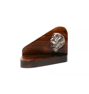 St. Bernard, Saint Bernard, Alpine Mastiff, Bernhardiner - wooden candle holder with a dog, tealight holder, a memorial place for a dog by Art-Dog brand