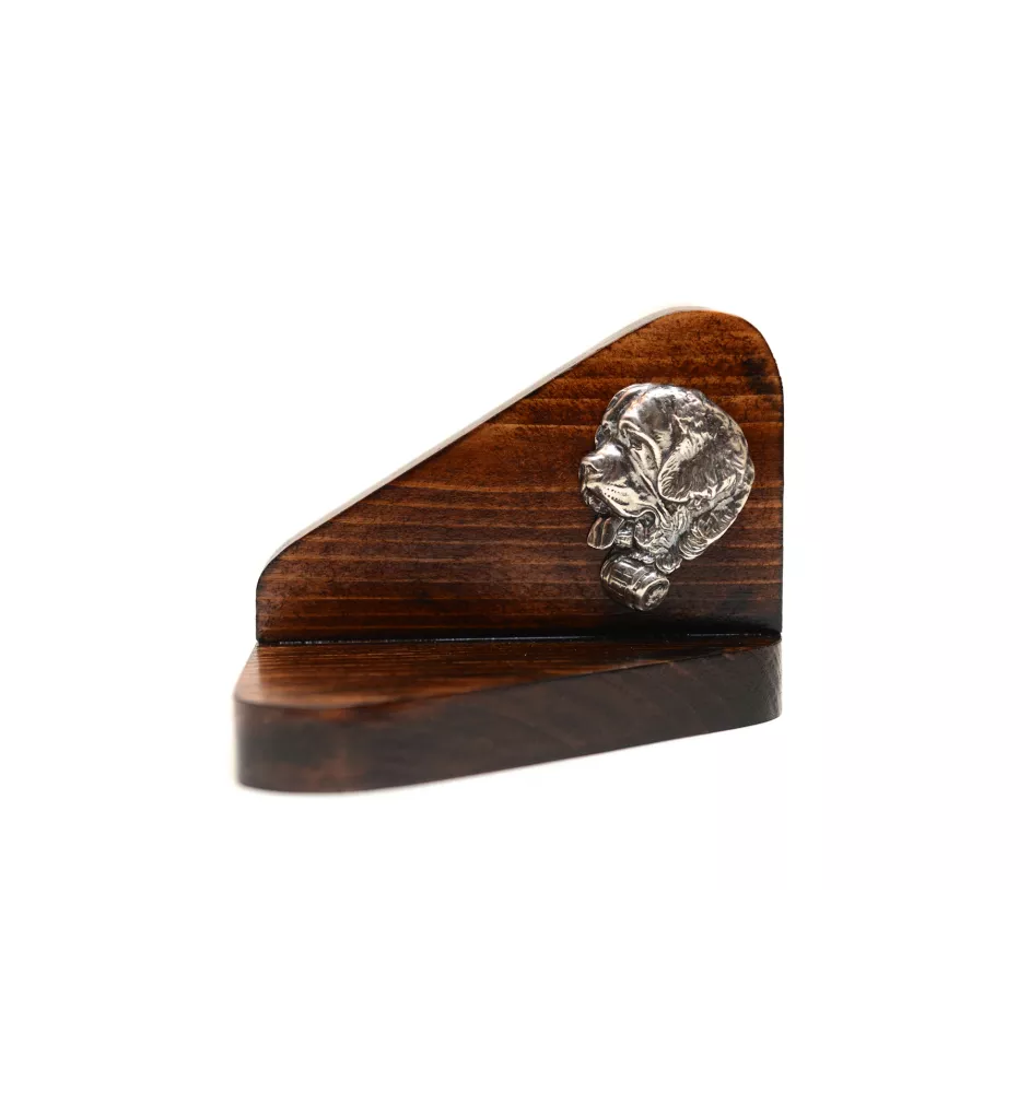 St. Bernard, Saint Bernard, Alpine Mastiff, Bernhardiner - wooden candle holder with a dog, tealight holder, a memorial place for a dog by Art-Dog brand