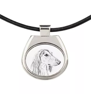 Saluki, Persian Greyhound, Arabian hound, Gazelle hound I - dog necklace, personalized pendant with a photo, unique necklace for women and men by Art-Dog brand