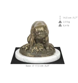 Rottweiler I statuetka na jasnym kamieniu Art-Dog