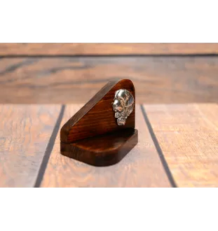 St. Bernard, Saint Bernard, Alpine Mastiff, Bernhardiner - wooden candle holder with a dog, tealight holder, a memorial place for a dog by Art-Dog brand