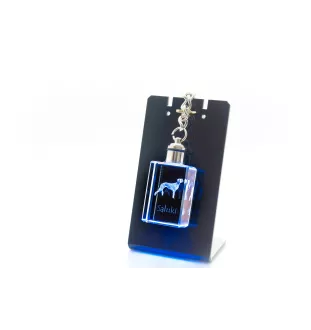 Saluki, Persischer Windhund I - Schlüsselanhänger aus Kristall mit Hundefoto, beleuchteter Schlüsselanhänger, einzigartiges Geschenk der Marke Art-Dog