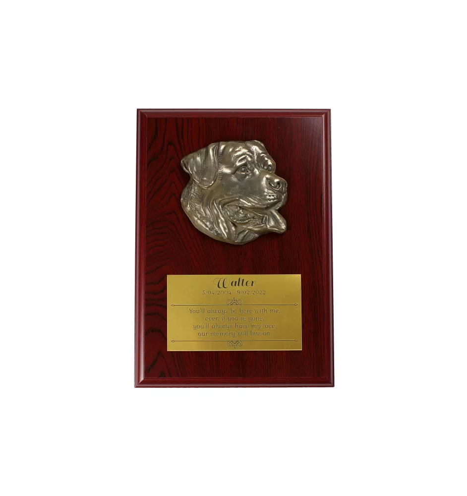 Rottweiler - Flachrelief eines Hundes, kleiner Dekor, realistische Plakette mit Hund von der Marke Art-Dog