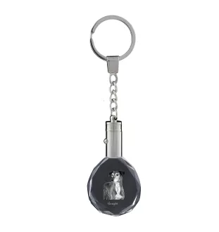 Saluki, Lévrier persan - pendentif avec une photo de chien, porte-clés en cristal dans une boîte cadeau, un cadeau unique par Art-Dog