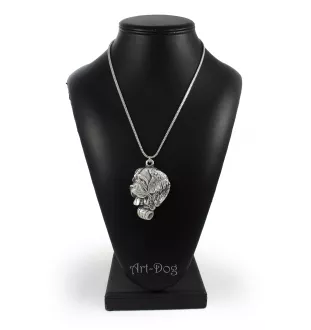 Bernardyn posrebrzany naszyjnik na łańcuszku Art-Dog