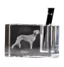 Saluki, Lévrier persan I - Porte-stylos, organiseur en cristal avec photo de chien, décoration de bureau unique par la marque Art-Dog