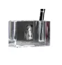 Saluki, Persian Greyhound, Arabian hound, Gazelle hound - Pen stand, crystal organiser with dog photo, unique desk decoration by Art-Dog brand