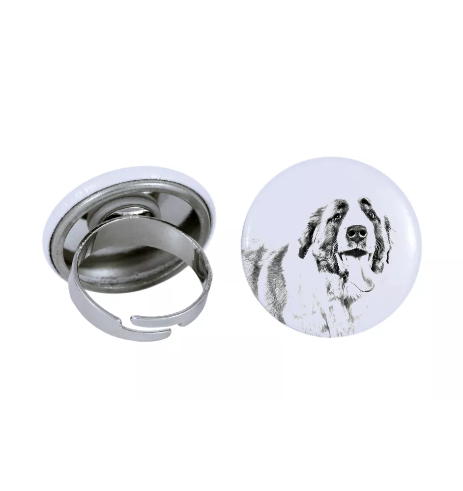 St. Bernhardshund, Bernhardiner - Damen Schmuck mit dem Bild eines Hundes, handgefertigtes Produkt, Möglichkeit, Ihr eigenes Foto hinzuzufügen, Marke Art-Dog