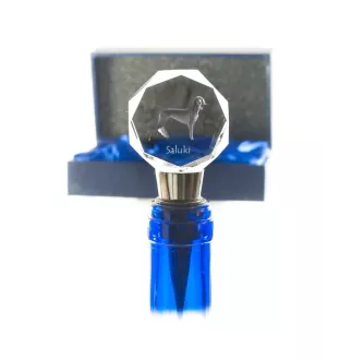 Saluki, Lévrier persan I - Bouchon de bouteille, bouchon de vin en cristal avec photo, cadeau personnalisé pour barman par la marque Art-Dog