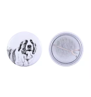 Saint-bernard, Chien Du Mont Saint-Bernard - badge avec votre chien, ajoutez votre propre photo, marque Art-Dog