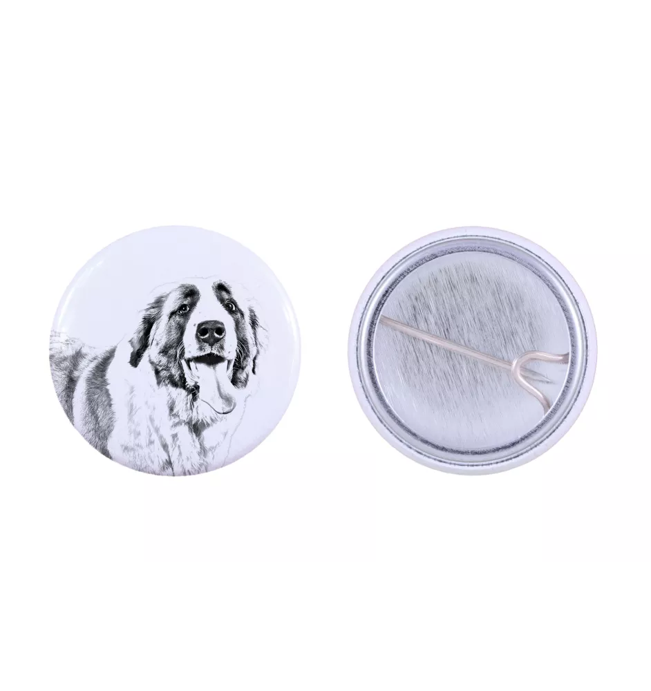 Saint-bernard, Chien Du Mont Saint-Bernard - badge avec votre chien, ajoutez votre propre photo, marque Art-Dog