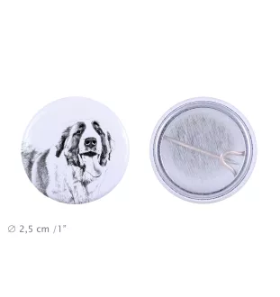 Saint-bernard, Chien Du Mont Saint-Bernard - badge avec votre chien, ajoutez votre propre photo, marque Art-Dog