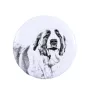 St. Bernard, Saint Bernard, Alpine Mastiff, Bernhardiner - magnet with a dog's pupil, exceptionally light, strong magnet, handmade product by the Art-Dog brand