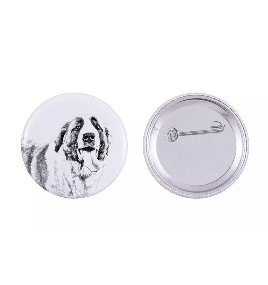 Saint-bernard, Chien Du Mont Saint-Bernard - badge avec votre chien, ajoutez votre propre photo, marque Art-Dog