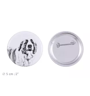 St. Bernard, Saint Bernard, Alpine Mastiff, Bernhardiner - pin with your dog, add your own photo, Art-Dog brand