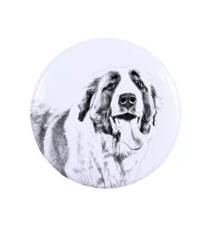 St. Bernard, Saint Bernard, Alpine Mastiff, Bernhardiner - pin with your dog, add your own photo, Art-Dog brand