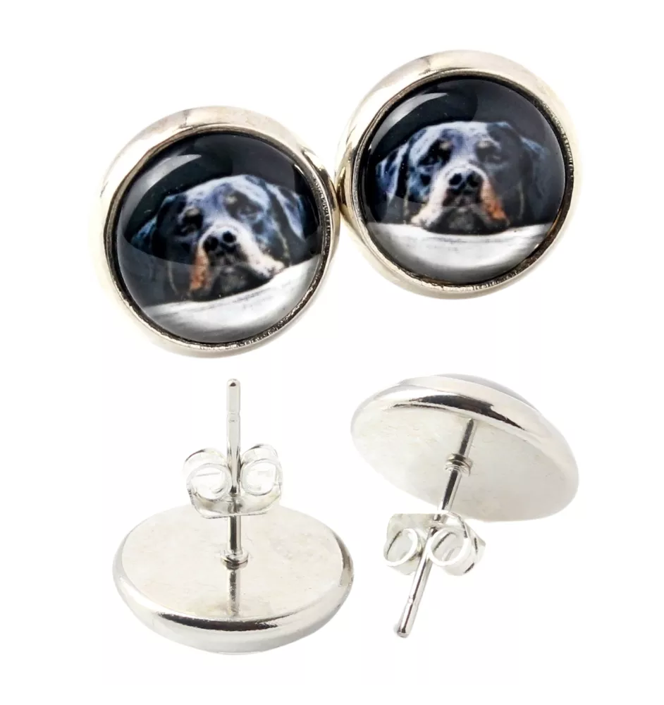 Rottweiler, Bouvier allemand - boucles d'oreilles dans une boîte, votre photo, bijoux faits à la main, produit de la marque Art-Dog.