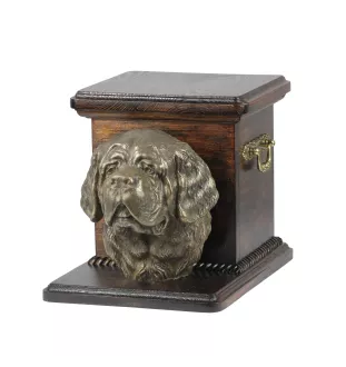 Saint-bernard, Chien Du Mont Saint-Bernard - urne pour les cendres d'un chien avec une statuette, une urne élégante pour chien, une urne exceptionnelle avec un buste de chien de la marque Art-Dog