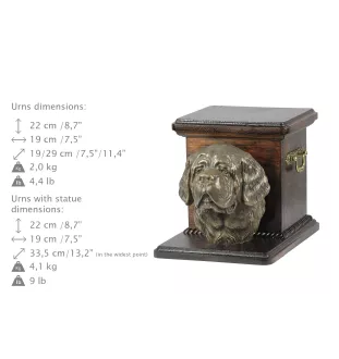 Saint-bernard, Chien Du Mont Saint-Bernard - urne pour les cendres d'un chien avec une statuette, une urne élégante pour chien, une urne exceptionnelle avec un buste de chien de la marque Art-Dog