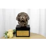 St. Bernard, Saint Bernard, Alpine Mastiff, Bernhardiner - an urn with an engraving and a sculpture of a dog, a handmade product by the Art-Dog brand.