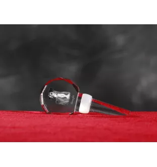 Saluki, Lévrier persan - Bouchon de bouteille en cristal, bouchon de vin unique avec photo, cadeau personnalisé pour sommelier par la marque Art-Dog