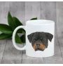 Rottweiler - Becher mit einem Bild und dem Schriftzug geometrischer Hund Art-Dog