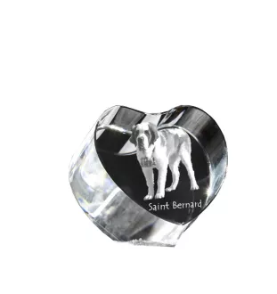 Bernardyn serce kryształowe z psem Art-Dog