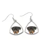 Rottweiler, Rott, Rottie - earrings with a picture and the inscription geometric dog Art-Dog