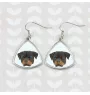 Rottweiler, Rott, Rottie - earrings with a picture and the inscription geometric dog Art-Dog