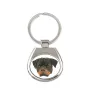 Rottweiler, Bouvier allemand - porte-clés géométrique avec photo et inscription Art-Dog