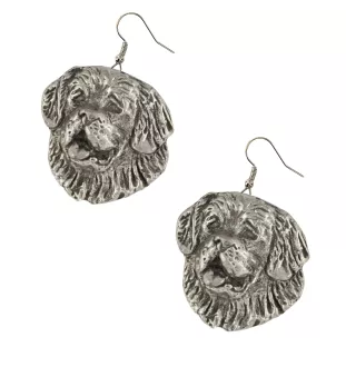 St. Bernard, Saint Bernard, Alpine Mastiff, Bernhardiner - hanging earrings with dogs, charming jewelry for a dog mom, a gift for a girl from the Art-Dog brand