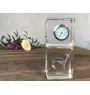 Saluki, Persian Greyhound, Arabian hound, Gazelle hound I - crystal clock with a photo, a photo of a dog in crystal, personalized desk clock by Art-Dog brand