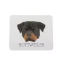 Rottweiler, Rott, Rottie - geometric mouse pad with a picture and text by Art-Dog