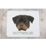 Rottweiler, Rott, Rottie - geometric mouse pad with a picture and text by Art-Dog