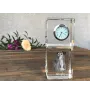 Saluki, Persian Greyhound, Arabian hound, Gazelle hound - crystal clock with a photo, a photo of a dog in crystal, personalized desk clock by Art-Dog brand