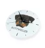 Rottweiler, Bouvier allemand - horloge murale géométrique avec photo et logo de la marque Art-Dog