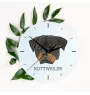 Rottweiler, Bouvier allemand - horloge murale géométrique avec photo et logo de la marque Art-Dog