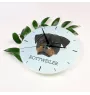 Rottweiler, Bouvier allemand - horloge murale géométrique avec photo et logo de la marque Art-Dog