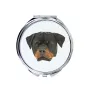 Rottweiler, Rott, Rottie - mirror with a geometric design and the brand name Art-Dog