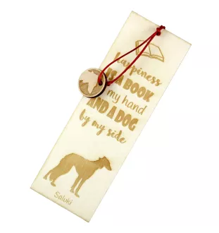Saluki, Persian Greyhound, Arabian hound, Gazelle hound - dog bookmark, personalized bookmark, dog gadget for Art-Dog brand readers