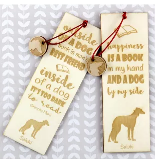 Saluki, Persian Greyhound, Arabian hound, Gazelle hound - dog bookmark, personalized bookmark, dog gadget for Art-Dog brand readers
