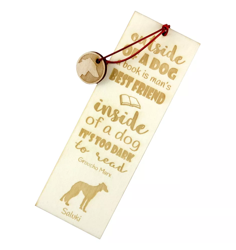 Saluki, Persischer Windhund - Lesezeichen mit Hund, personalisiertes Lesezeichen, Geschenk für Bücherwurm von der Marke Art-Dog