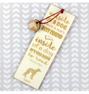 Saluki, Persian Greyhound, Arabian hound, Gazelle hound - dog bookmark, personalized bookmark, gift for bookworm from Art-Dog brand