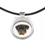 Rottweiler - Halskette mit einem Foto und einem geometrischen Schriftzug der Marke Art-Dog