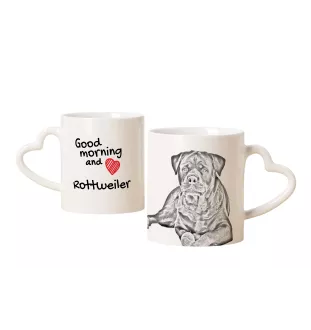 Rottweiler, Bouvier allemand - tasse avec chien, une tasse adorable avec une anse en forme de cœur, un cadeau universel de la marque Art-Dog