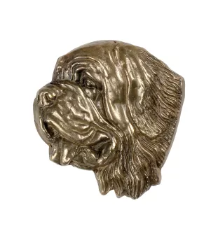 Bernardyn plakietki z zimnego brązu na drewnie Art-Dog